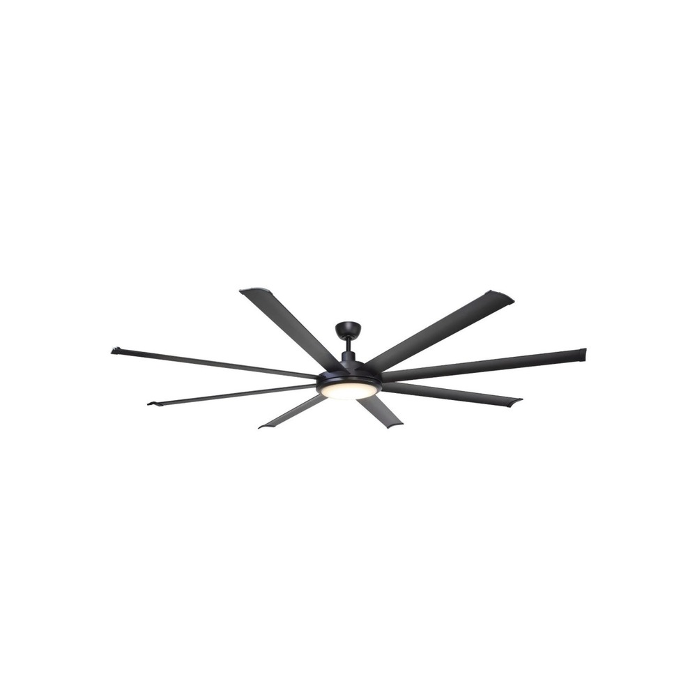 Parrot Uncle Ceiling Fan 75" Black LED Remote 8 Blade DC Motor